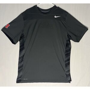 Nike Dri Fit Ole Miss Rebels T Shirt Men's Size XL Gray Short Sleeve 633998-080